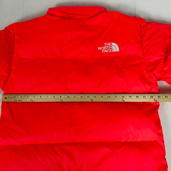 Men's The North Face 1996 Nuptse 700 Fill Down Jacket Size M Brilliant Coral - Picture 16 of 16